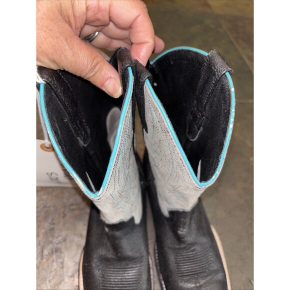 Ariat Embroidered Shaft Western Boots Kids 4 M Unrivaled Relentless Leather - Picture 12 of 13